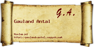 Gauland Antal névjegykártya